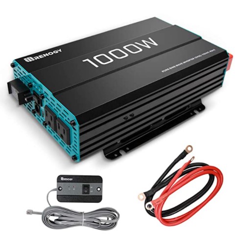 solar panel inverter cost: Renogy 1000W Pure Sine Wave Inverter